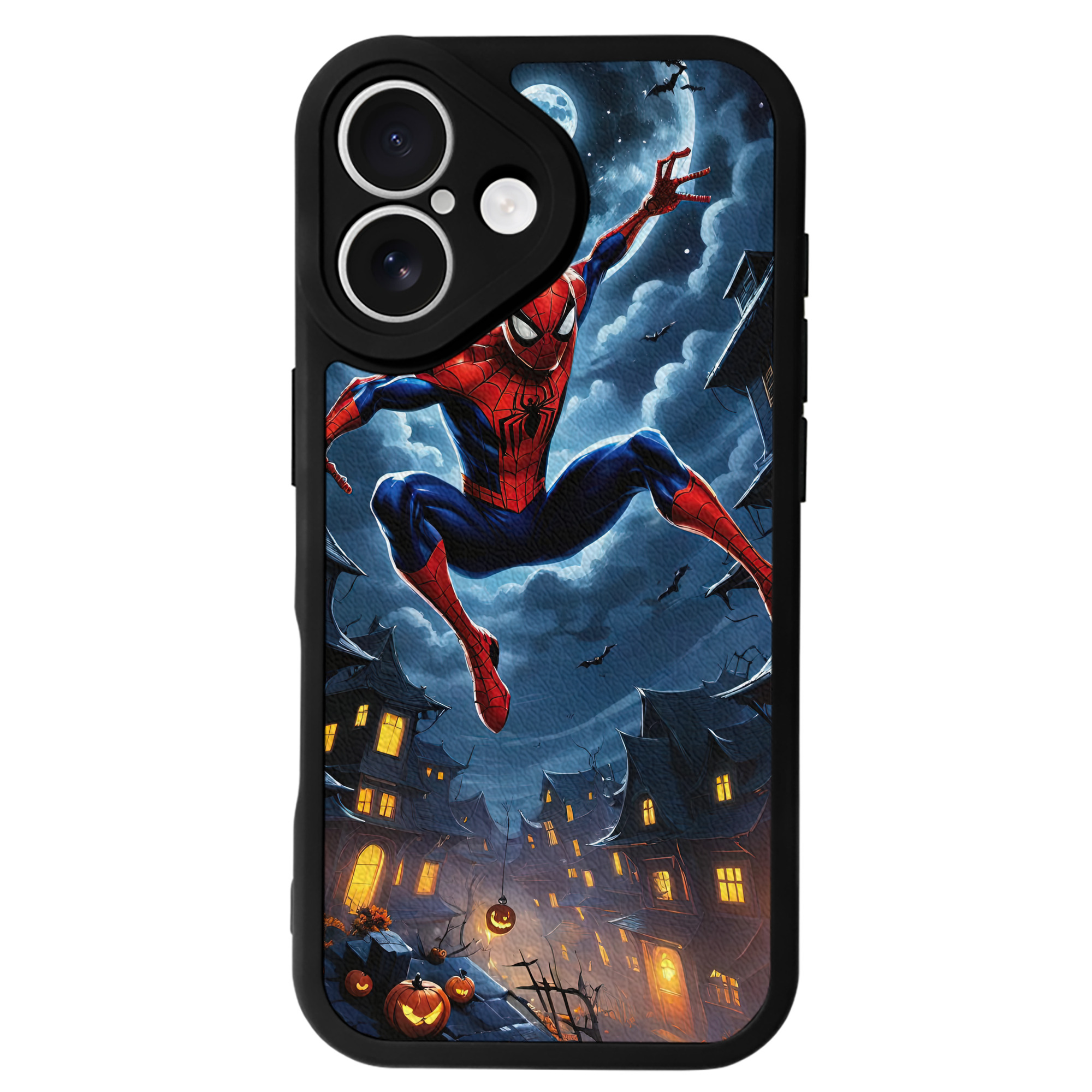 Spider Man スパイダーマン 【iPhone 16シリーズ対応】シリコンスマホケース（レザー調） 材質：シリコン